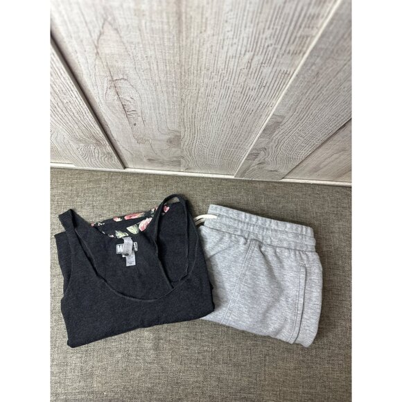 Marvel Peace Floral Black Racerback Tank Top Womens XXL & Gray Shorts - Picture 1 of 13